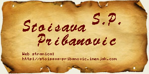 Stoisava Pribanović vizit kartica